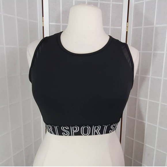 NWOT Shein Plus High Support Letter Graphic Mesh Insert Sports Bra Size: 2XL - Picture 7 of 10